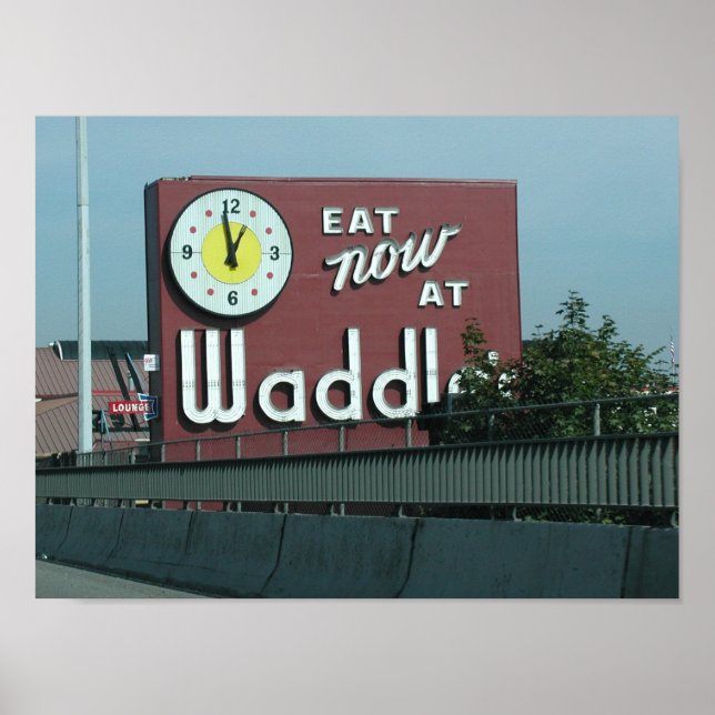 Waddles Restaurant Portland Oregon Poster (Devant)