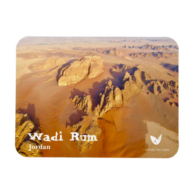 Wadi Rum desert in Jordan magnet by Velvet Escape (Horizontal)