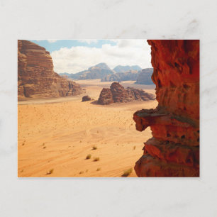 Wadi Rum In Petra City Postcard View From Jordan