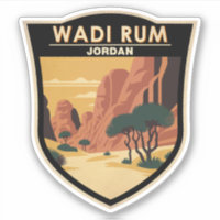 Wadi Rum Jordan Travel Art Vintage