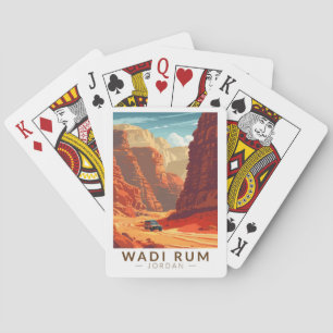 Wadi Rum Jordan Travel Art Vintage Playing Cards