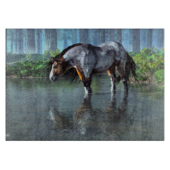 Wading Horse Cutting Board (Front)