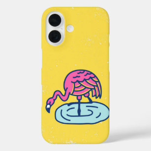Wading in Sunshine Flamingo Chill iPhone 16 Case