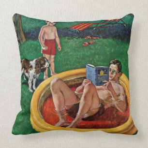 Wading Pool Throw Pillow