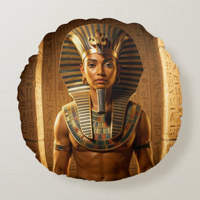 Wadjet – Ägyptische Schlangengöttin´1 Round Pillow (Front)