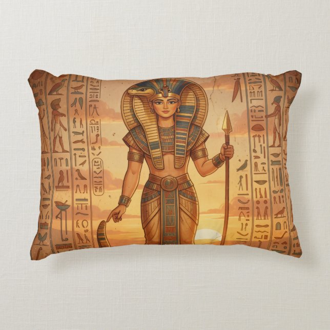 Wadjet – Ägyptische Schlangengöttin´3 Accent Pillow (Front)