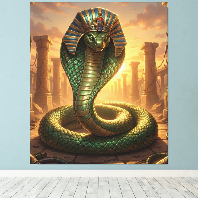Wadjet – Ägyptische Schlangengöttin´6 Canvas Print (Insitu(Wood Floor))