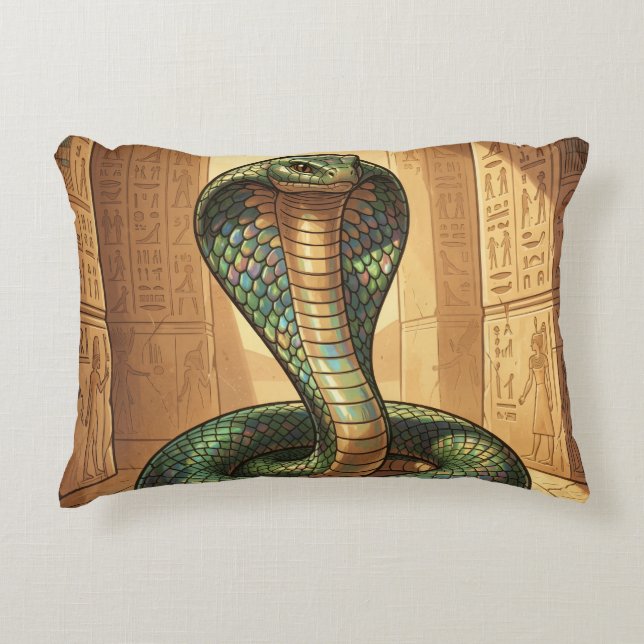 Wadjet – Ägyptische Schlangengöttin Accent Pillow (Front)