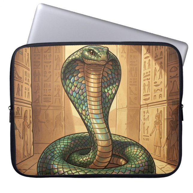 Wadjet – Ägyptische Schlangengöttin Laptop Sleeve (Front)