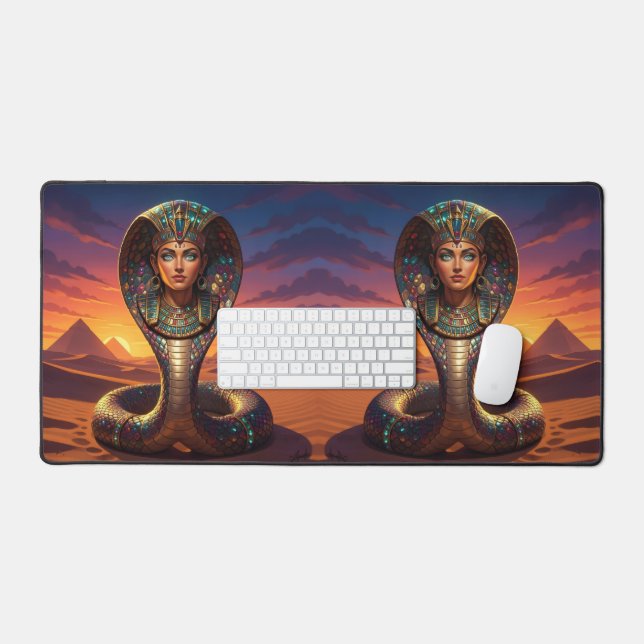 Wadjet – Egyptian Cobra Goddess´7 Desk Mat (Keyboard & Mouse)