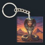 Wadjet – Egyptian Cobra Goddess´7 Keychain<br><div class="desc">Wadjet is a cobra goddess in Egyptian mythology and a protector of the pharaoh and Lower Egypt. She represents protection,  power,  and royal authority.</div>
