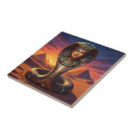 Wadjet – Egyptian Cobra Goddess´7 Tile<br><div class="desc">Wadjet is a cobra goddess in Egyptian mythology and a protector of the pharaoh and Lower Egypt. She represents protection,  power,  and royal authority.</div>