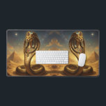 Wadjet – Egyptian Cobra Goddess Desk Mat<br><div class="desc">Wadjet is a cobra goddess in Egyptian mythology and a protector of the pharaoh and Lower Egypt. She represents protection,  power,  and royal authority.</div>