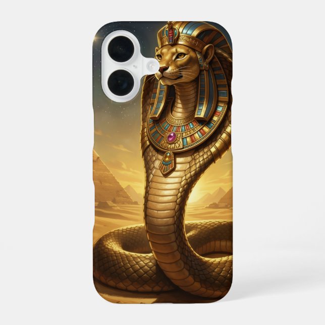 Wadjet – Egyptian Cobra Goddess iPhone 16 Case (Back)