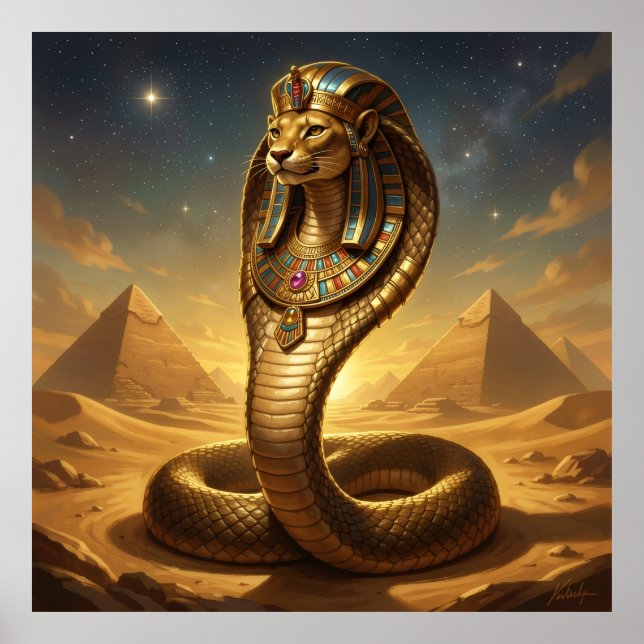 Wadjet – Egyptian Cobra Goddess Poster (Front)