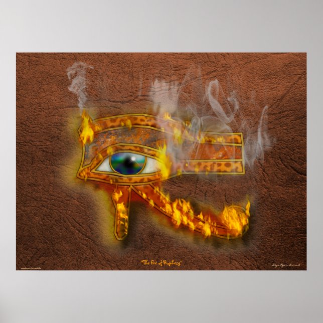 Wadjet Eye of Horus Acient Egyptian Art Print (Front)