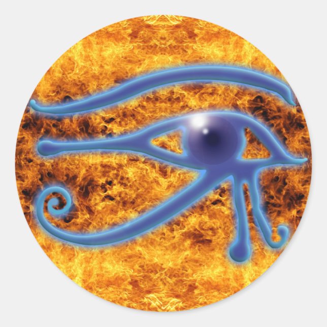 Wadjet Eye of Horus & Fire Stickers (Front)