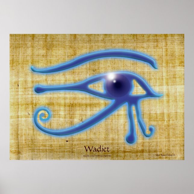 WADJET EYE Papyrus-effect Egyptian Art Print (Front)