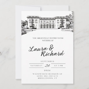 Wadsworth Mansion Connecticut Custom Venue Invite