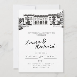 Wadsworth Mansion Connecticut Custom Venue Invite