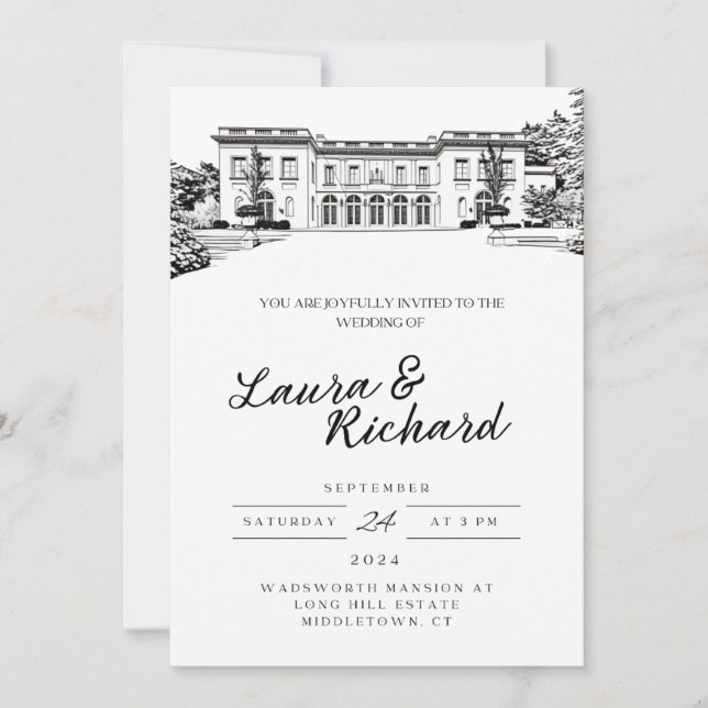 Wadsworth Mansion Connecticut Invitation de site p (Devant)