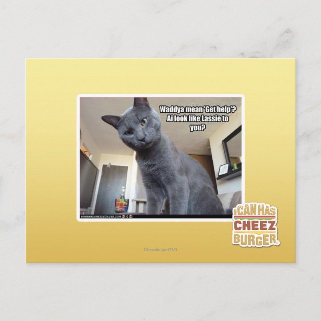 Wadya mean 'Get help'? Postcard (Front)