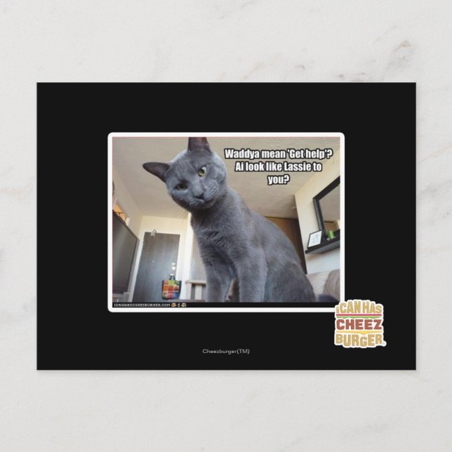 Wadya mean 'Get help'? Postcard (Front)