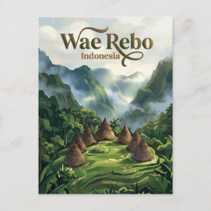 Wae Rebo Village Indonesia Postcard