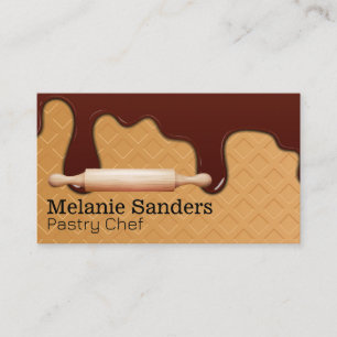 Wafer and Chocolate Syrup   Rolling Pin Business Card