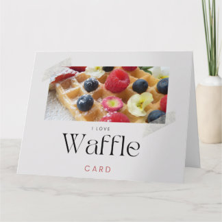 Waffle And Raspberry Fruit Breakfast Card