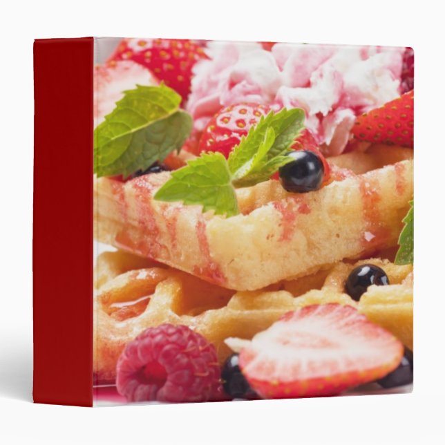 Waffle cake with fresh berry fruit binder (Front/Spine)