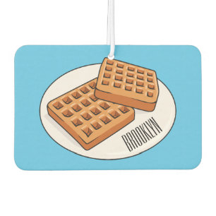 Waffle cartoon illustration air freshener