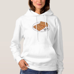 Waffle cartoon illustration hoodie