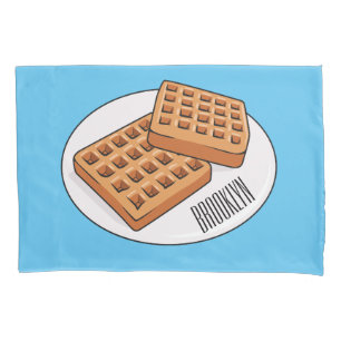 Waffle cartoon illustration  pillowcase