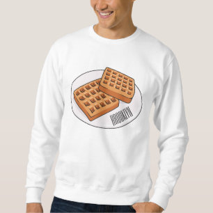 Waffle cartoon illustration  sweatshirt