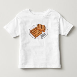 Waffle cartoon illustration  toddler t-shirt
