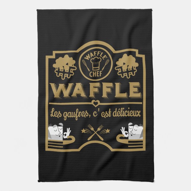 Waffle Chef Kitchen Towel (Vertical)