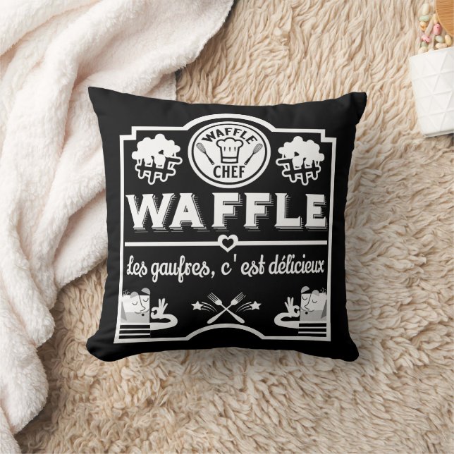 Waffle Chef Throw Pillow (Blanket)
