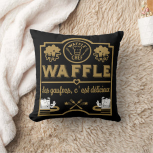Waffle Chef Throw Pillow