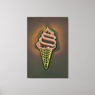 Waffle cone canvas print
