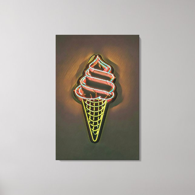 Waffle cone canvas print (Front)
