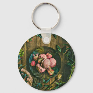 Waffle cone keychain