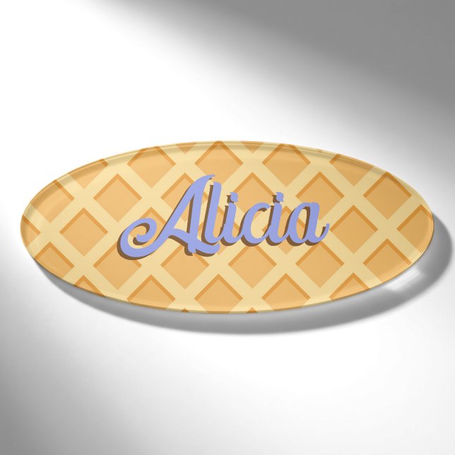 Waffle Cone Name Tag (Front)
