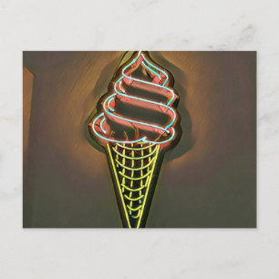 Waffle cone postcard