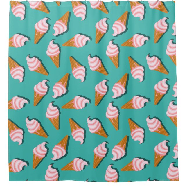 Waffle cones ice cream and frozen yogurt pattern (Front)