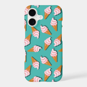 Waffle cones ice cream and frozen yogurt pattern