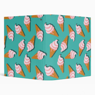 Waffle cones ice cream and frozen yogurt pattern binder