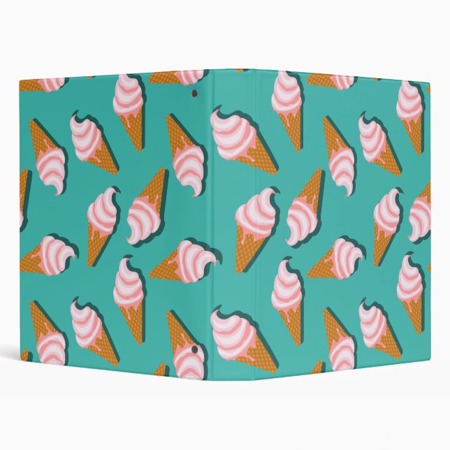 Waffle cones ice cream and frozen yogurt pattern binder (Background)