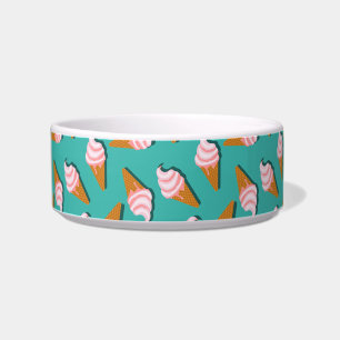 Waffle cones ice cream and frozen yogurt pattern bowl