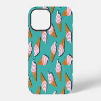 Waffle cones ice cream and frozen yogurt pattern